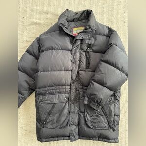 VINTAGE Guide Series AWPS Down Puffer Parka Jacket Black Medium Gorpcore Heavy
